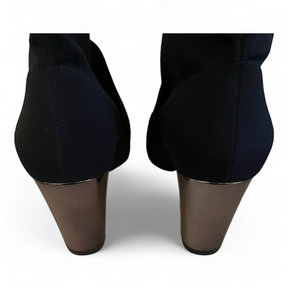 Nine West | Mirrored Block Heel Bootie | 6.5M Navy - Picture 2 of 5